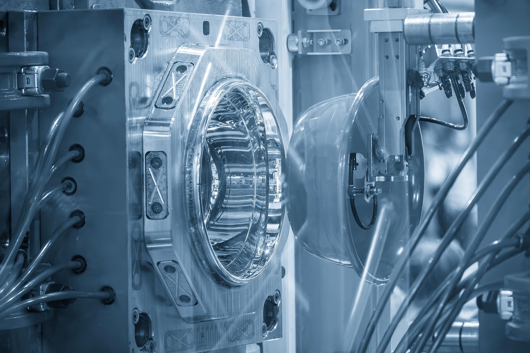 The plastic parts mass production by injection mold.