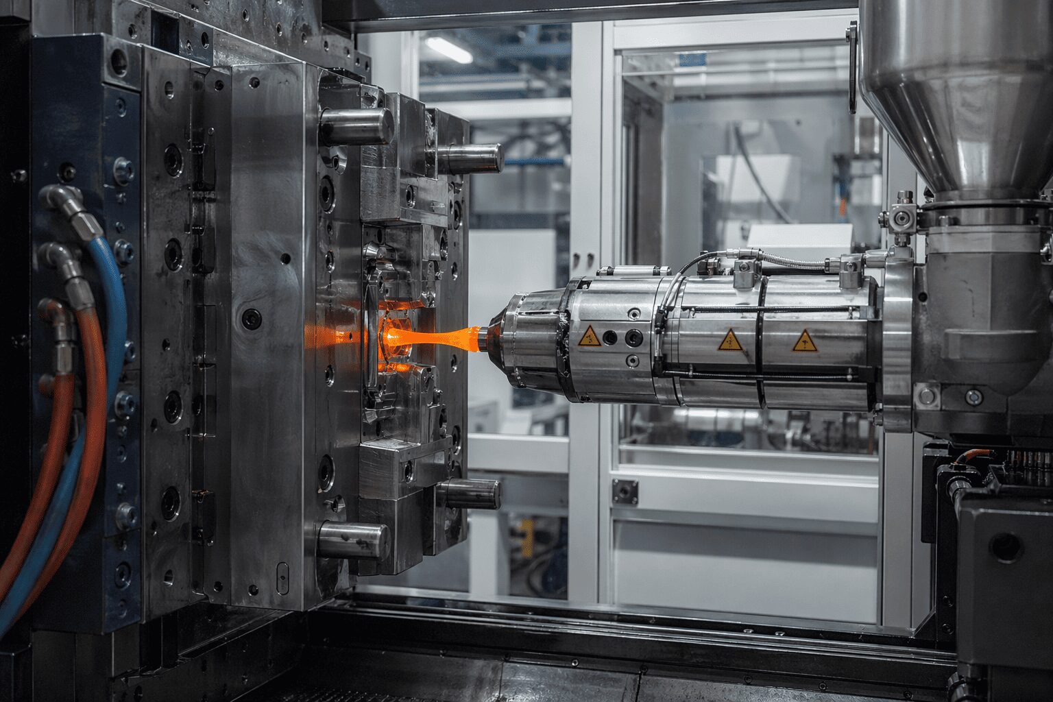 How plastic injection molding machine works.