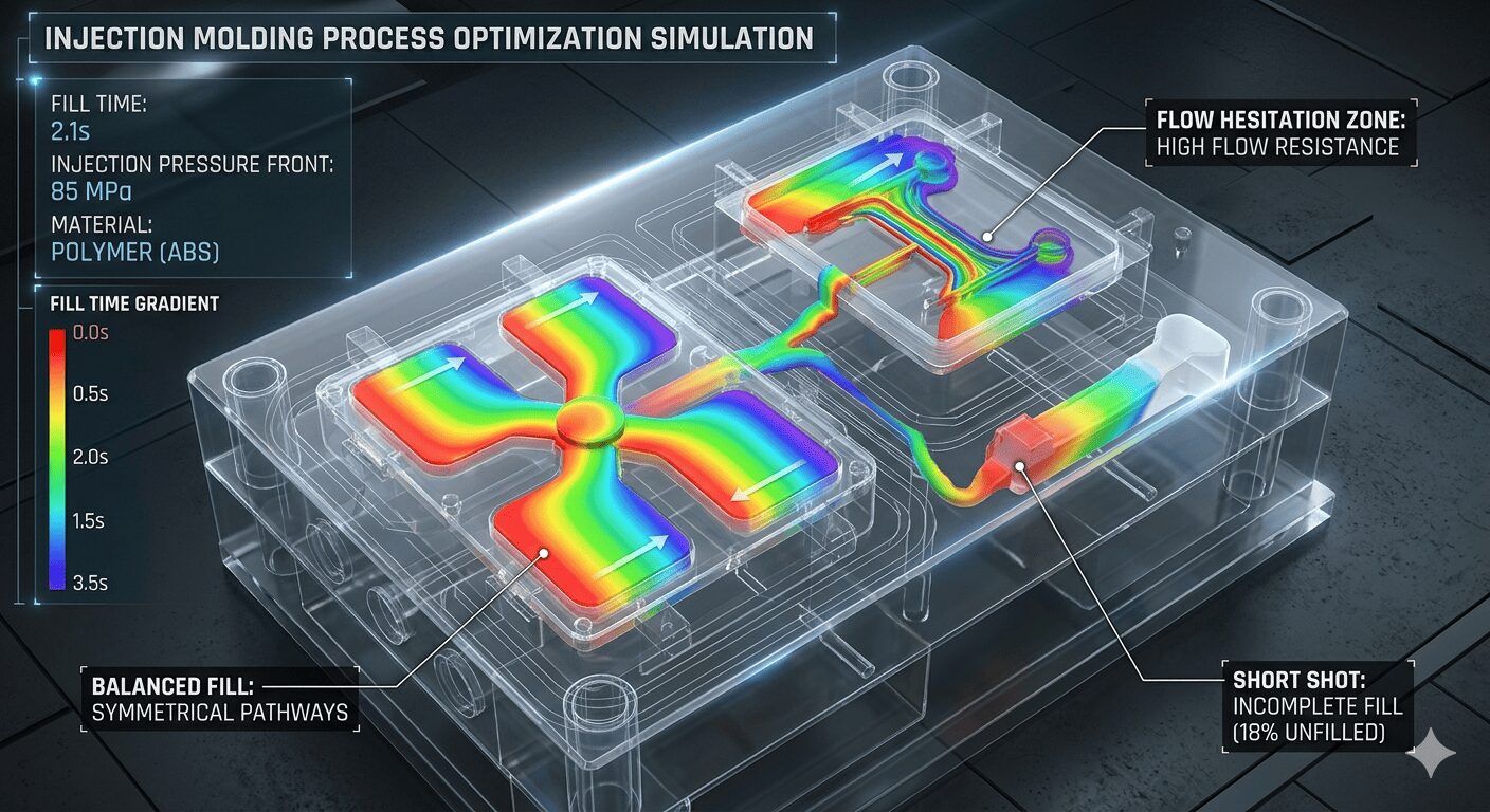 Material flow behaviour.