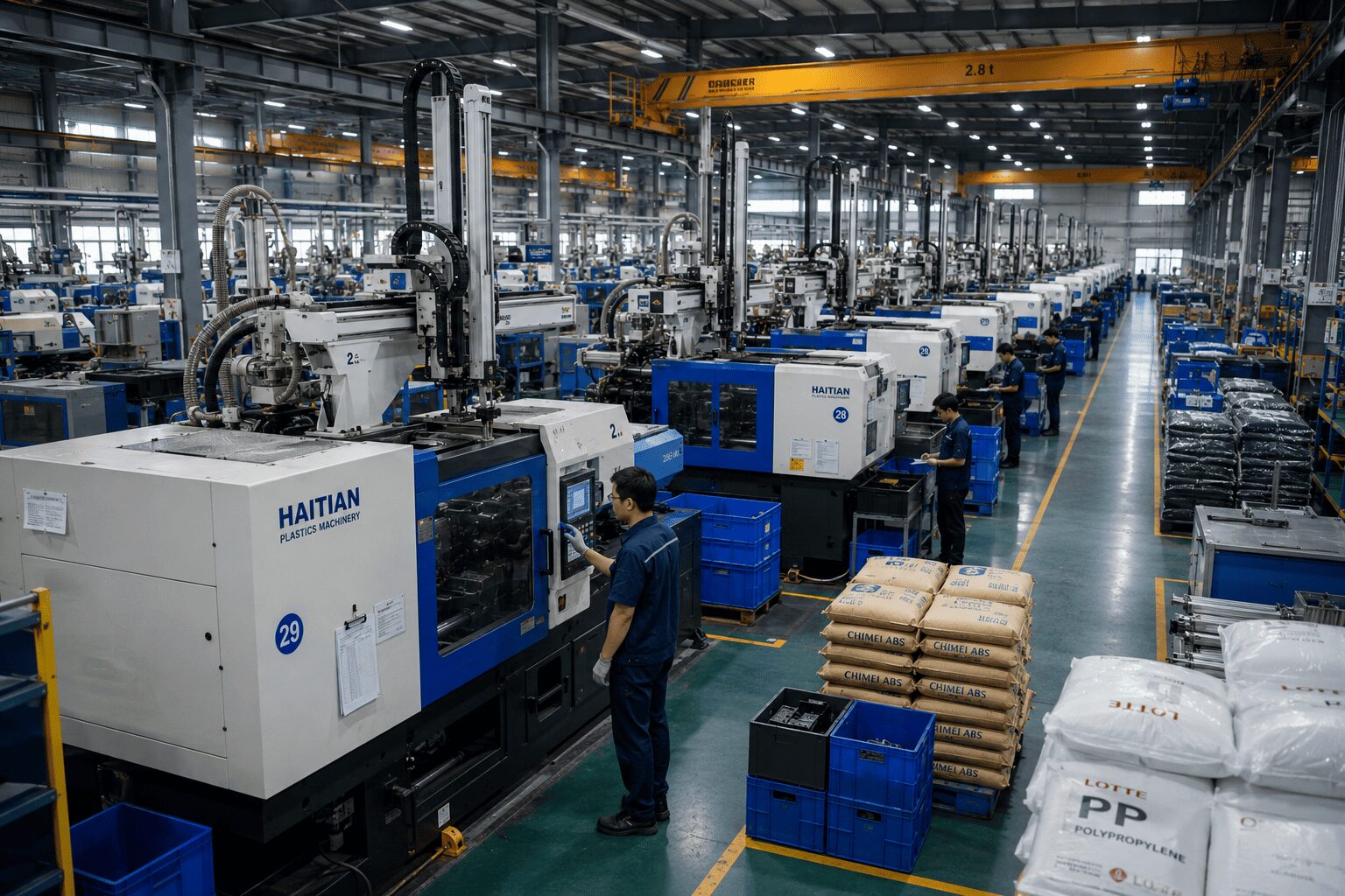 Factory-Wide Injection Moulding Operations.