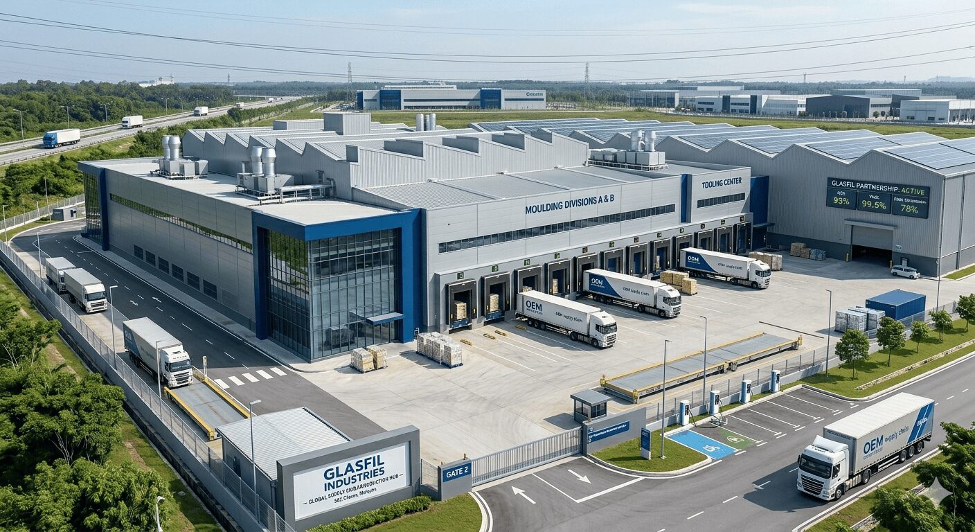 Large-scale plastic manufacturing facility.