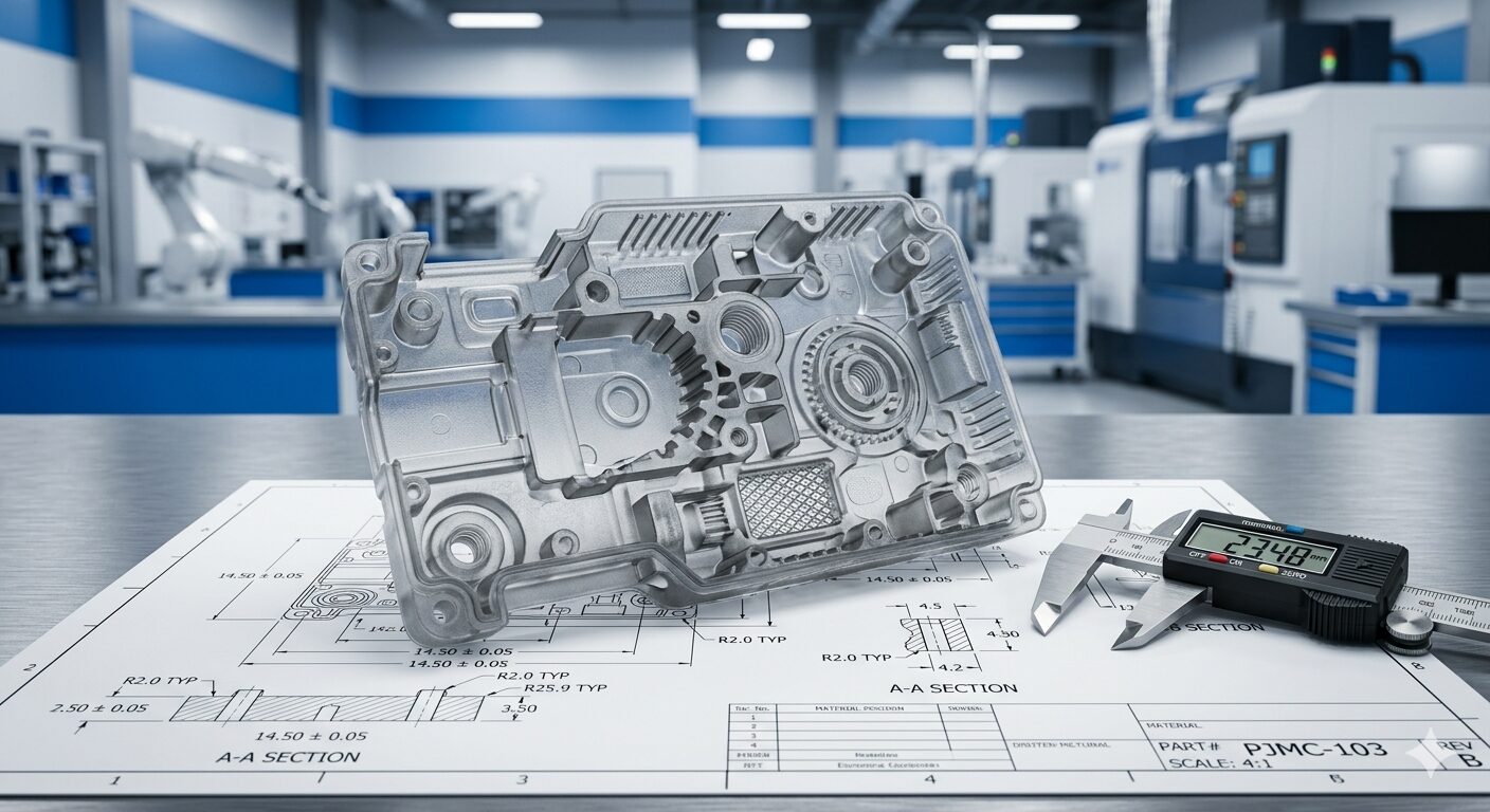 A high-end "Macro & Blueprint" shot that symbolizes the transition from design to physical reality.