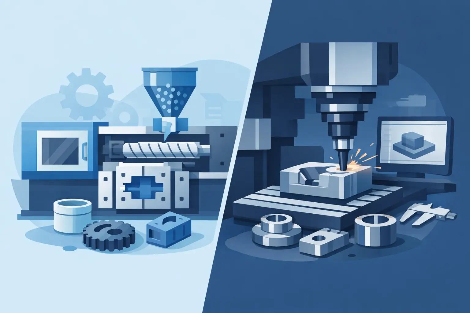Injection Moulding vs CNC Machining