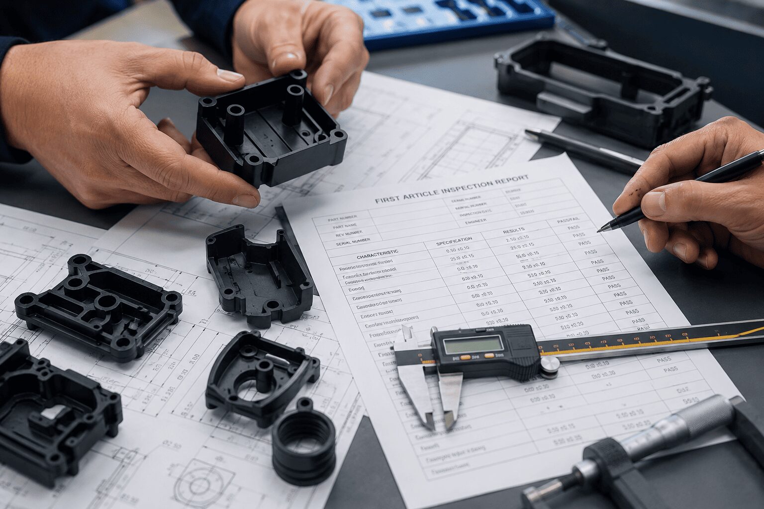 Injection Molded Plastic Parts. 