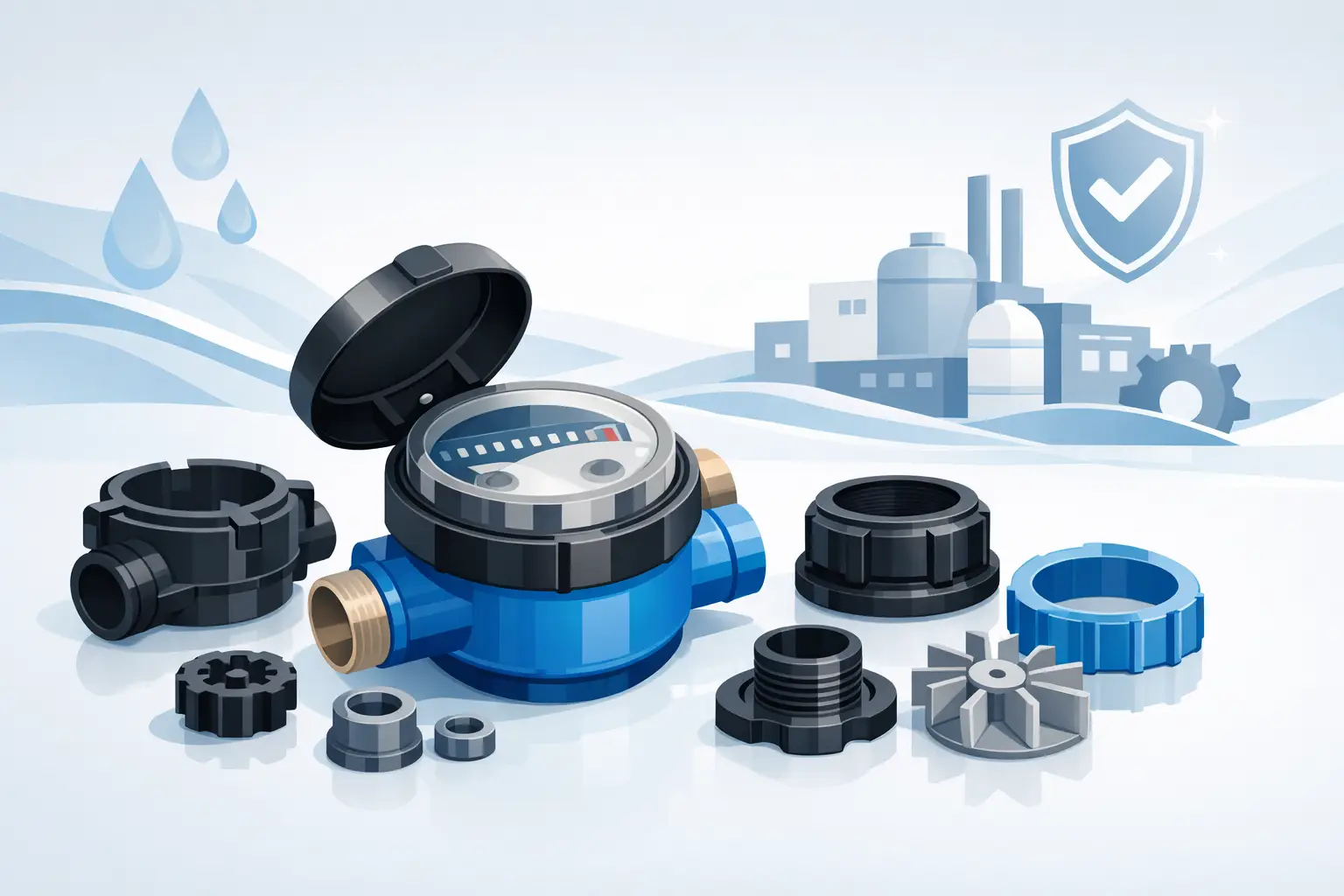 Water Meter Plastic Components That Last