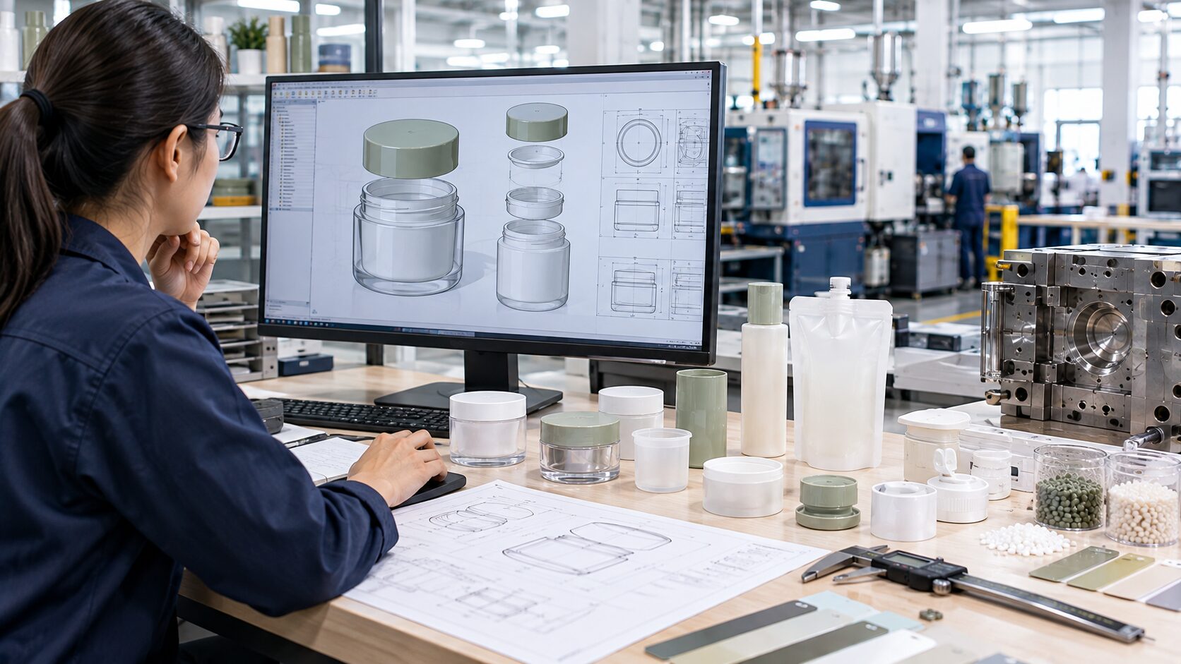 Cosmetic Packaging Design Workspace